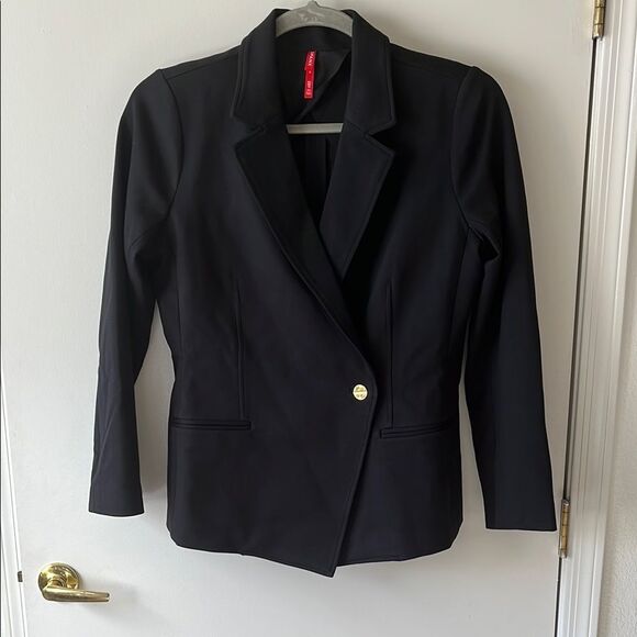 SPANX Black Tailored Blazer with Asymmetrical Design size XL NWOT - Picture 1 of 7